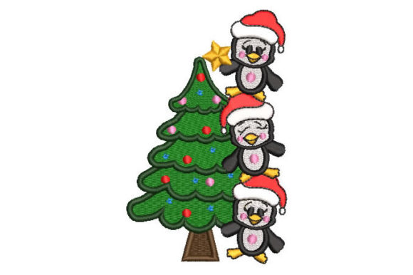 A Christmas Embroidery Design Perfect for Penguins & Profits