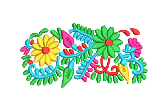 A Professional Review of the Flowers and Colored Branches Embroidery Design