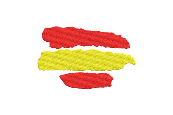 An Embroidery Designer's Take on the Spanish Flag Sticker