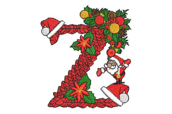 Christmas Z: A Festive Letter for Real-World Embroidery