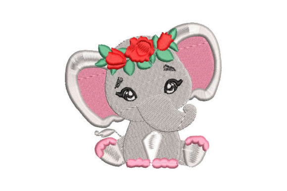 Craft Fair Review: Baby Elephant with Crown of Roses Design