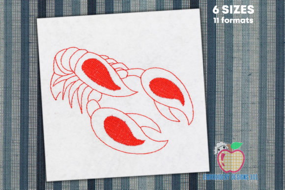 Cute Cartoon Lobster Embroidery: A Holiday Gift Designer's Review