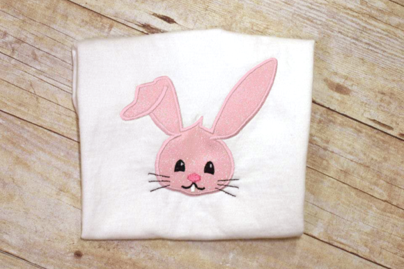 Easter Bunny Face Applique for Branded Merchandise