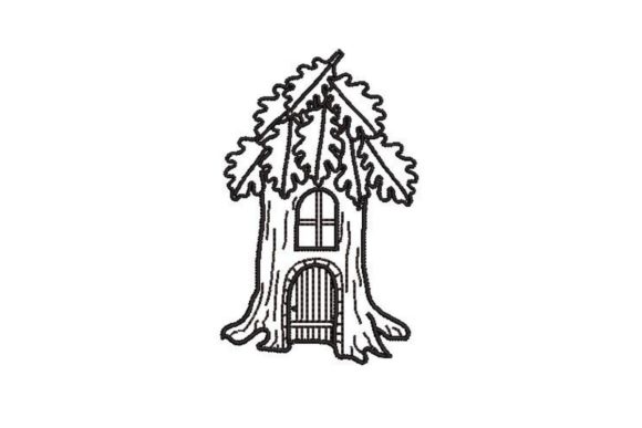 Embroidery Designer's Review: Fairy House in Black and White