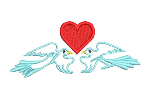 Evaluating the Doves with a Heart Embroidery Design