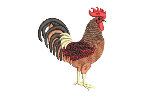 Fighting Cock: A Bold Embroidery Design for Holiday Projects