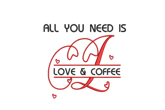Love and Coffee: A Warm Embroidery Design for Personalized Gifts