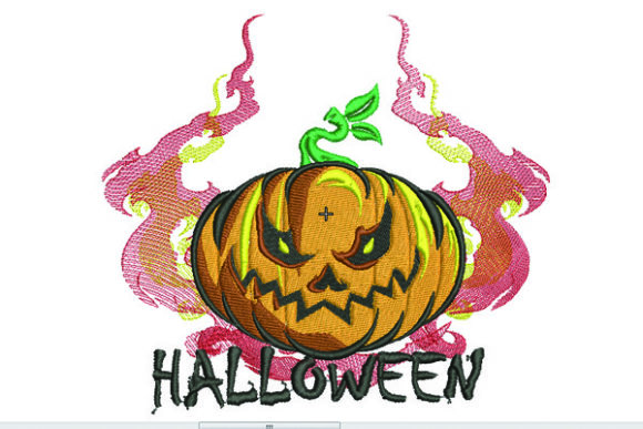 Pumpkin Embroidery Design for Halloween Projects