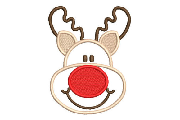 Reviewing the Linear Christmas Reindeer Face Embroidery Design
