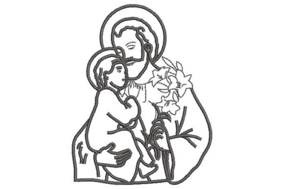 Saint with Child and Flowers Embroidery Review